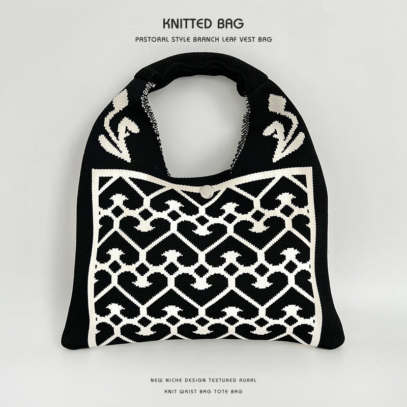 Women's Pretty Crocheted Woven Underarm Wrist Handbags