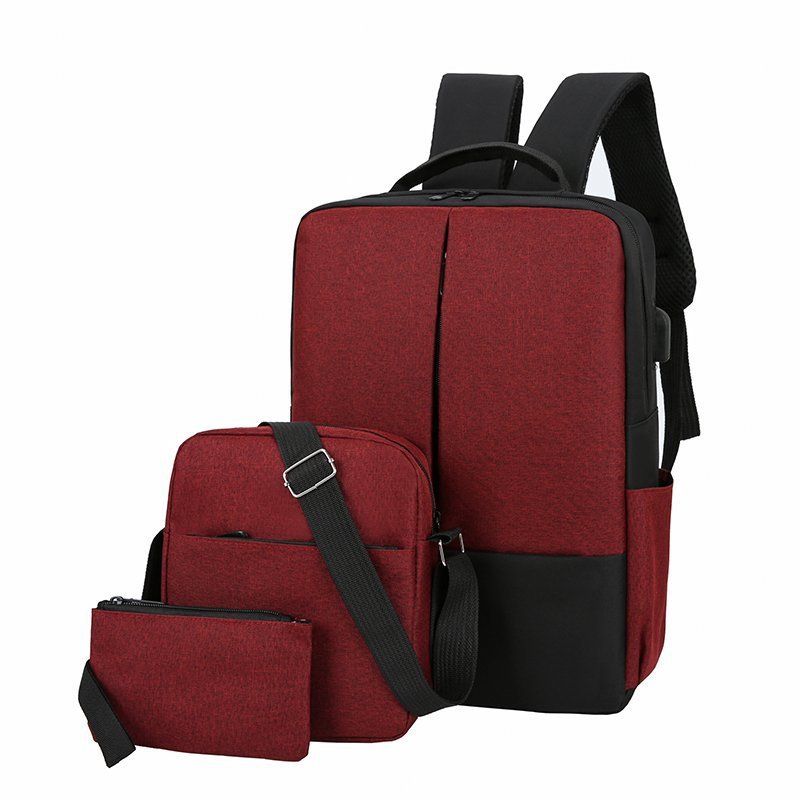 Pretty Three-piece Male Female Notebook Computer Backpacks