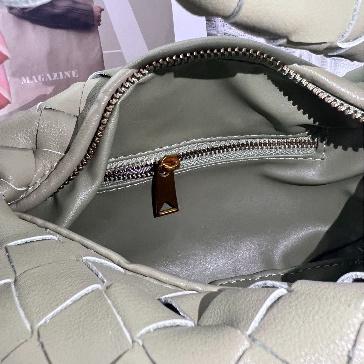 Women's Genuine Leather Woven Cowhide Knotted Handbags