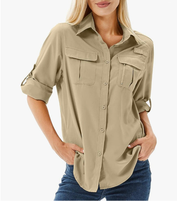 Women's Stretch Shirt Breathable Outdoor Thin Blouses