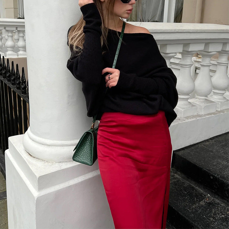 Solid Color Round Neck Long Sleeve Comfortable Sweaters