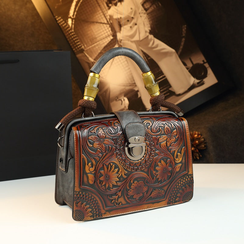 Women's Retro Clip Pouch Fashionable High-grade Minority Handbags