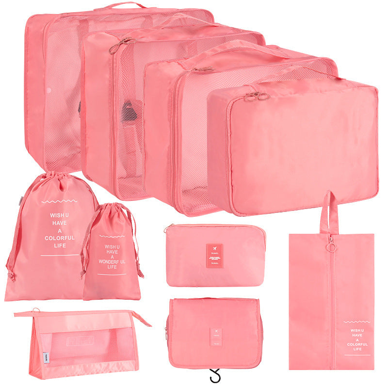 Korean Buggy Set Large Capacity Clothing Shoes Cosmetics Travel Bags