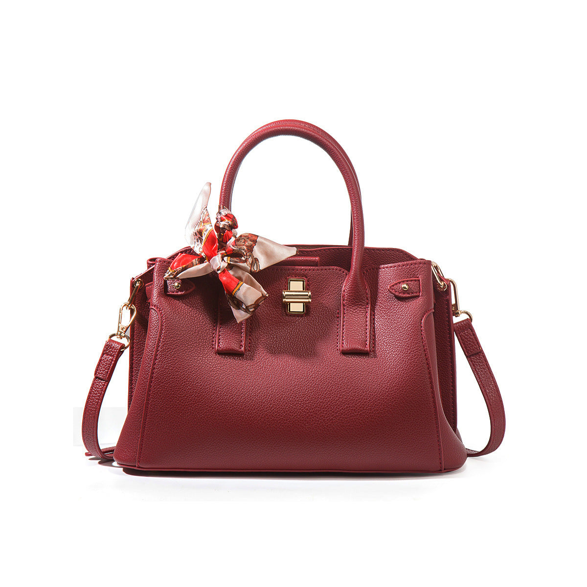 Women's Gift Silk Scarf Mother Red For Bags