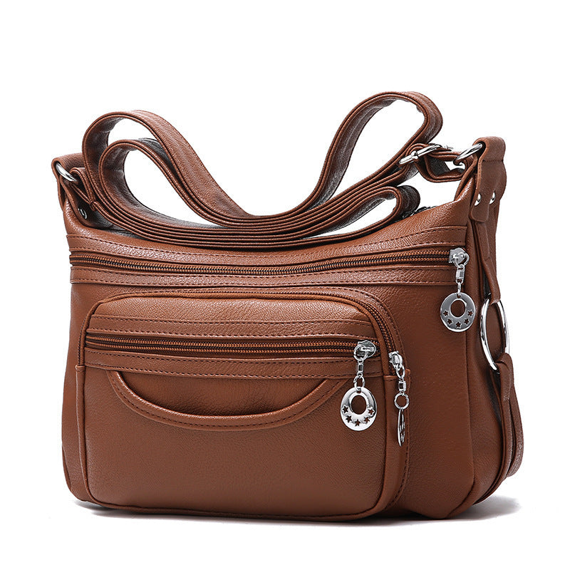 Women's Mother Soft Leather Texture Large Capacity Crossbody Bags