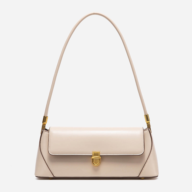 Baguette Design Simple Black Underarm Textured Handbags