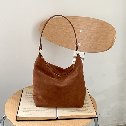 Suede Fashion Female Niche High-grade Modern Shoulder Bags