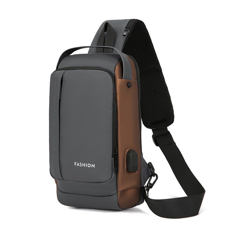 Men's Pretty Stylish Multifunctional Charging Port Men's Chest Bags