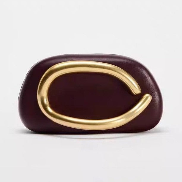 Elegant Women's Spring Golden Pearlescent Effect Evening Bags