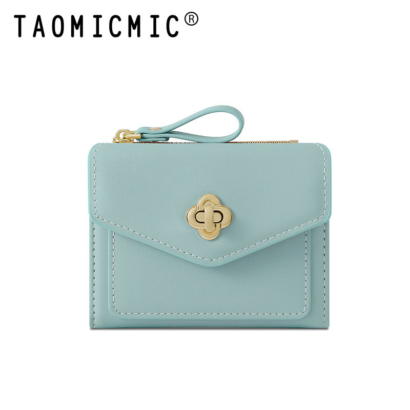 Women's Simple Short Multiple Slots Storage Leather Ladies Wallets