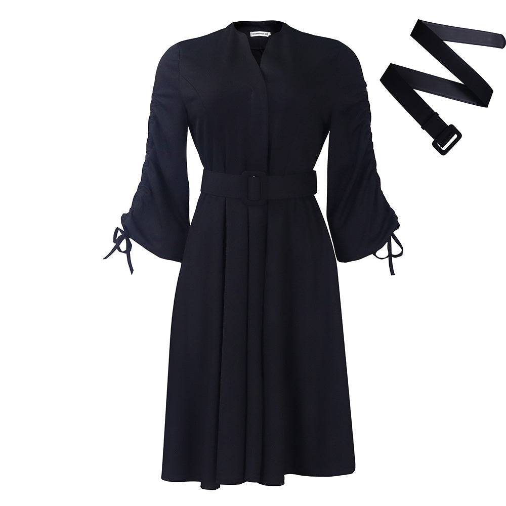 Women's Fashion Temperament Pleated A- Line African Dress