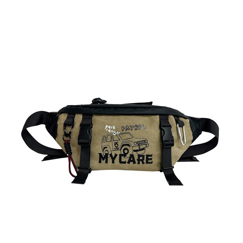 Men's Leisure Slanted Fashion Trendy Gadget Function Men's Chest Bags