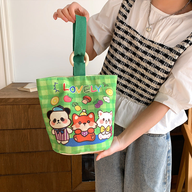 Korean Style Commuter Canvas Cute Cloth Handbags