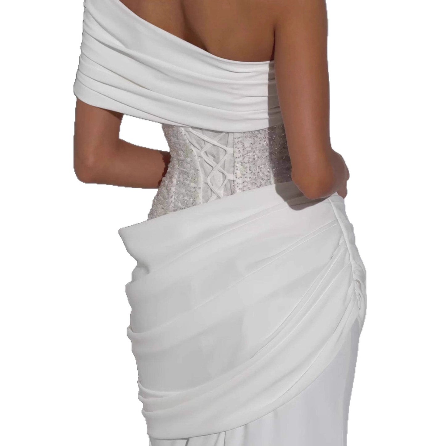 Women's Spring Solid Color Elegant Backless Sleeveless Dresses