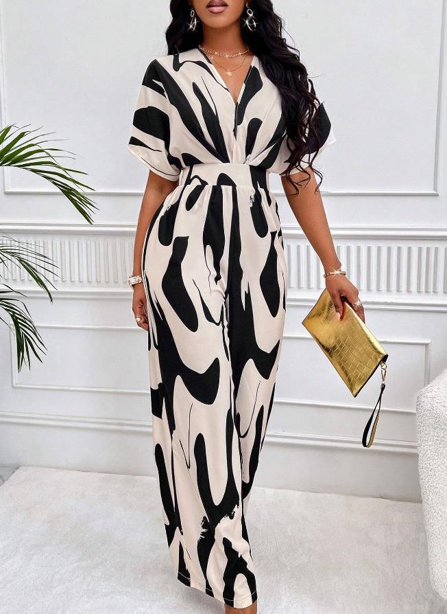 Durable Elegant Women's Sleeve Printed Fashion Women's Jumpsuit/clothing