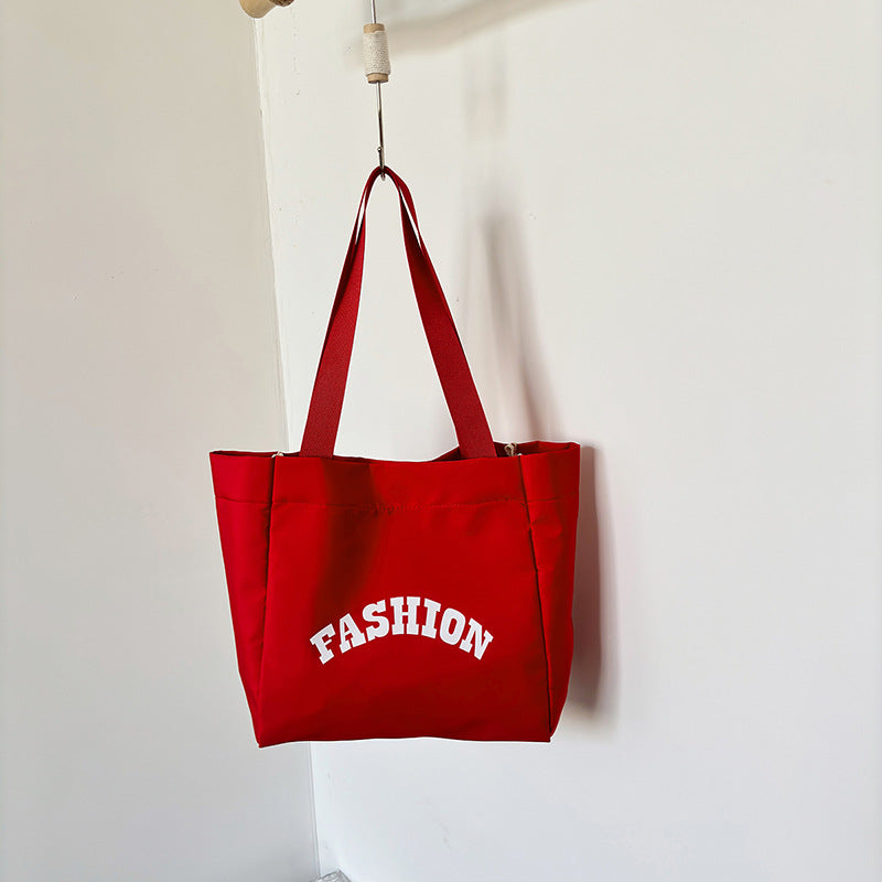 Women's Large Capacity Letter Printing Portable Single Bags