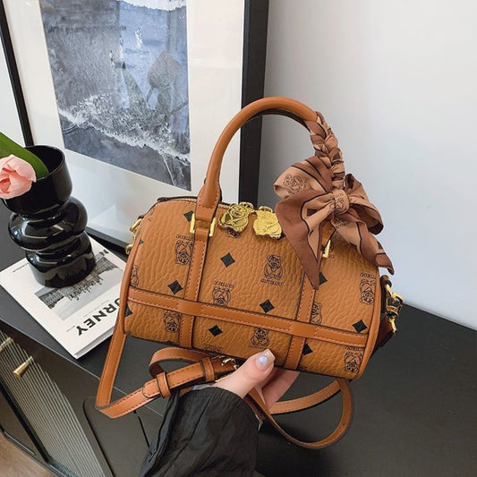 Women's Good Texture Round Trendy Fashionable Large Crossbody Bags