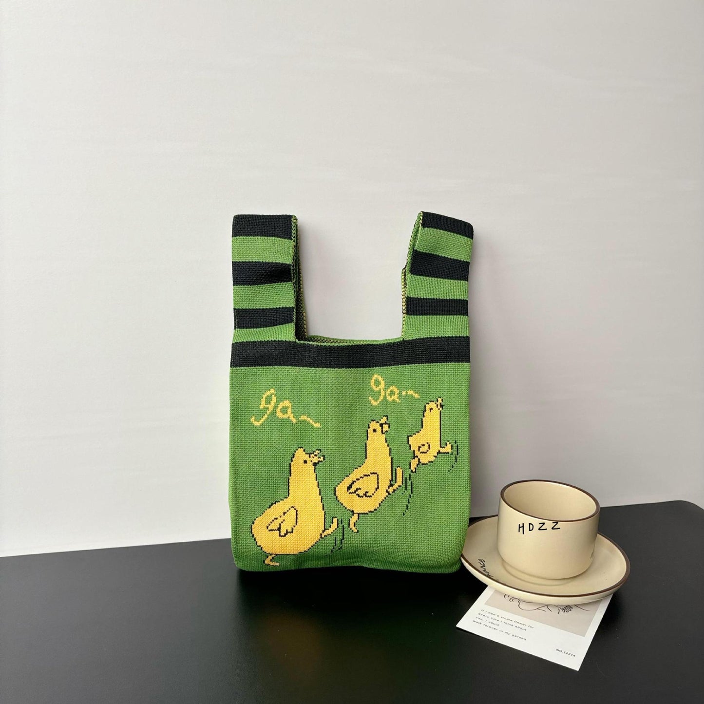 Cartoon Wrist Large Capacity Minority Hand Handbags