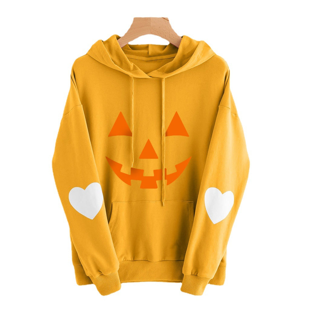 Women's Clothes Loose Hooded Print Casual Sweatshirt Women's Sweater, Sweater