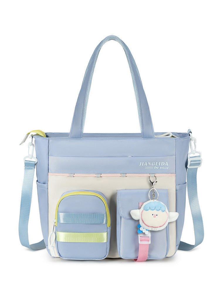 Tuition Korean Style Junior High Color Matching Middle School Students' Schoolbags