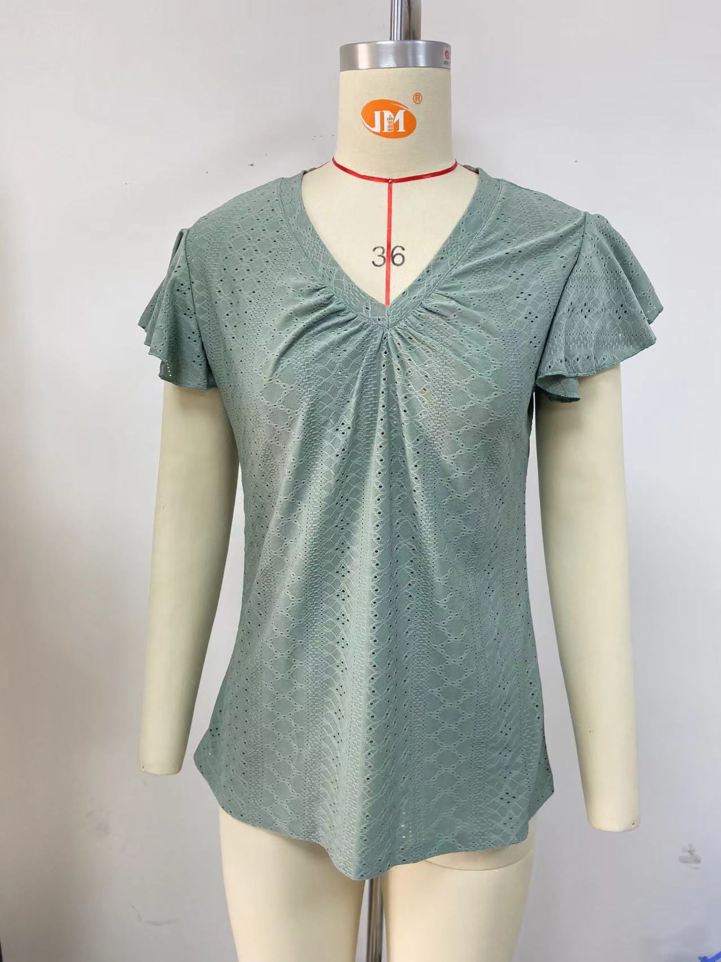 Women's Summer Solid Color Sleeve Loose Women's T-shirt