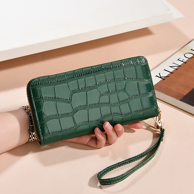 Crocodile Pattern Classic Style Clutch Zipper Bags