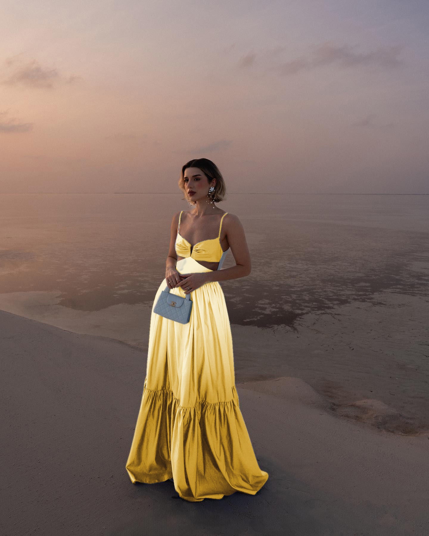 Summer Strap Gradient Color Backless Sleeveless Dress