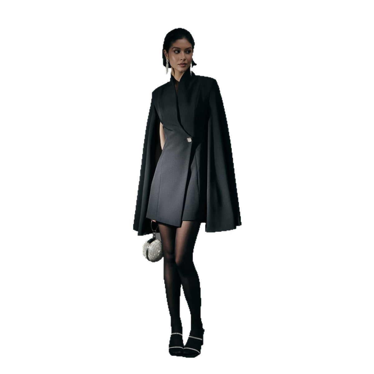 Elegant Cape Slimming Dating Workplace Dress Dresses