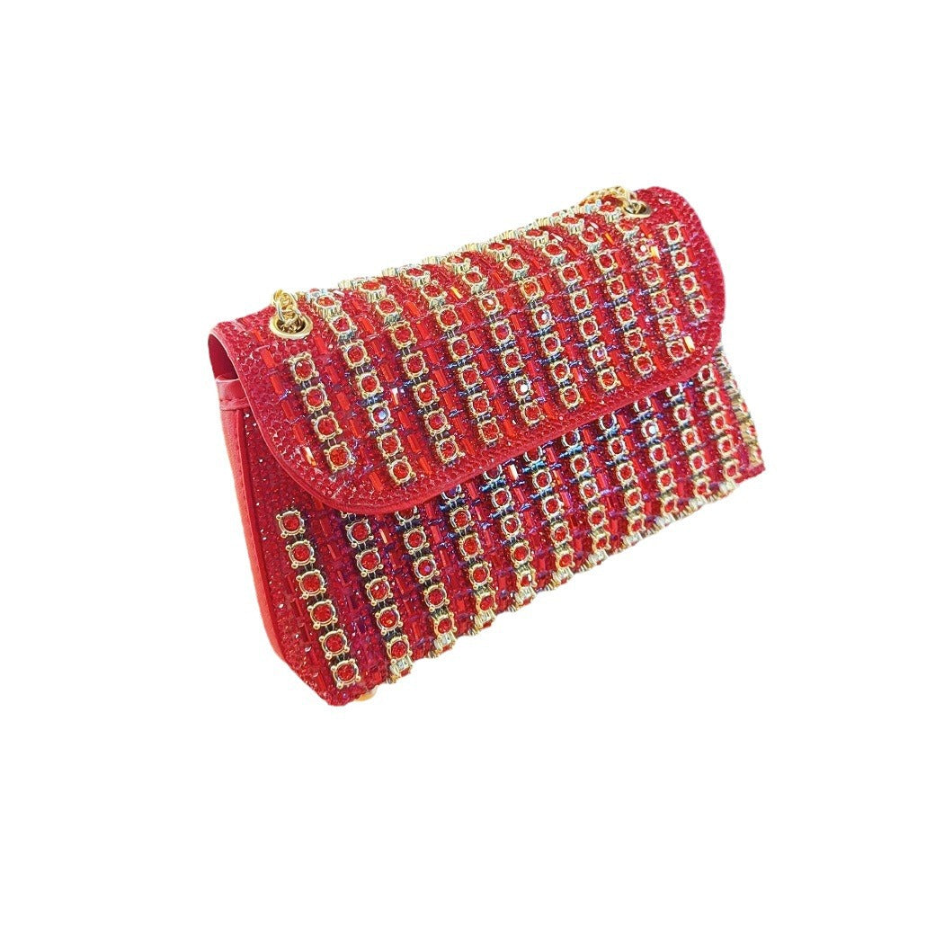 Fashion Elegant Red Bridal Wedding Banquet Clutch Evening Bags