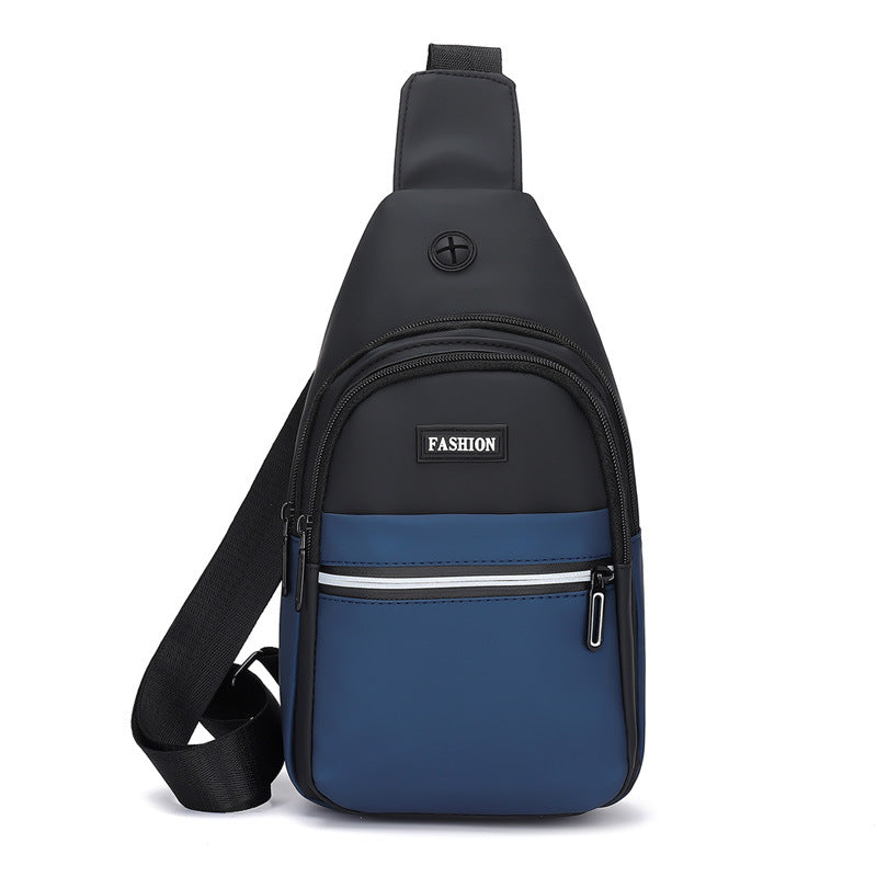 Men's Fashion Simple Contrast Color Practical Men's Chest Bags