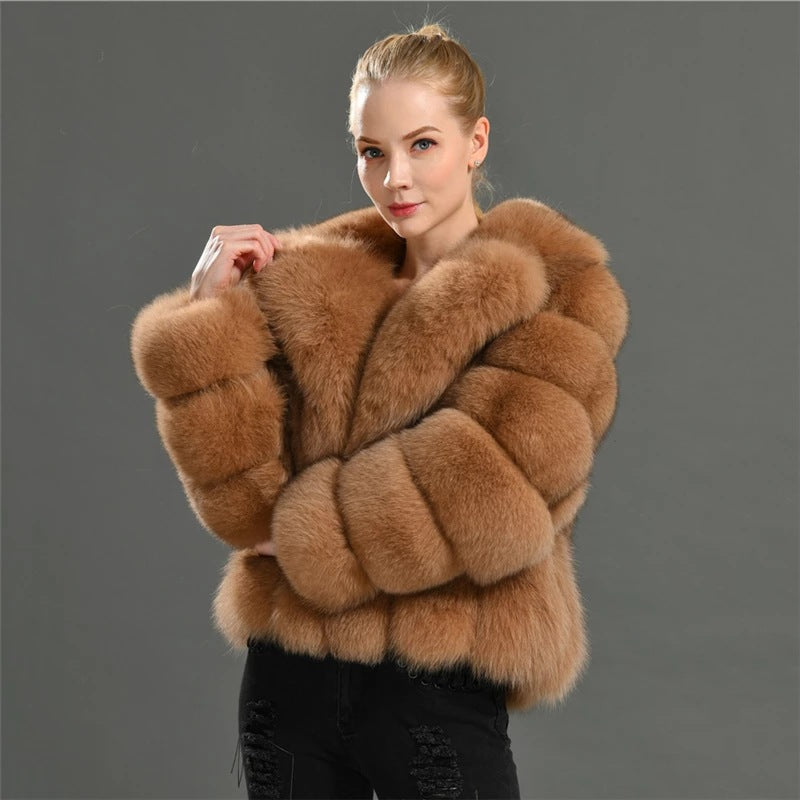 Women's Comfortable Imitation Fur Overcoat Fashion Coats