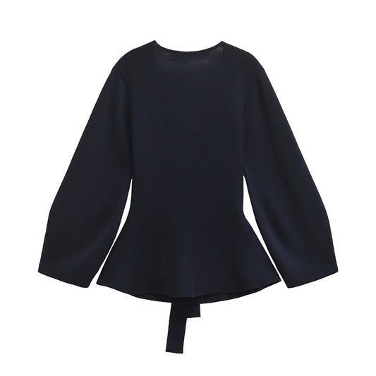 Women's Autumn Elegant Deep With Belt Padded Blazers