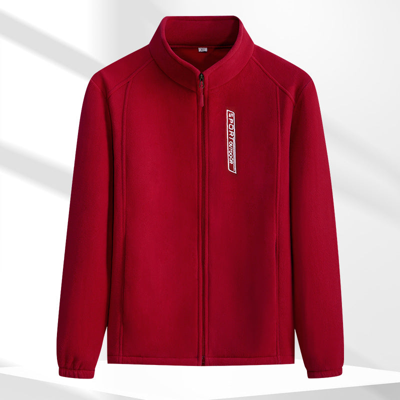 Women's Polar Fleece Fleece-lined Thickening Stand Collar Zipper Women's Sweater, Sweater