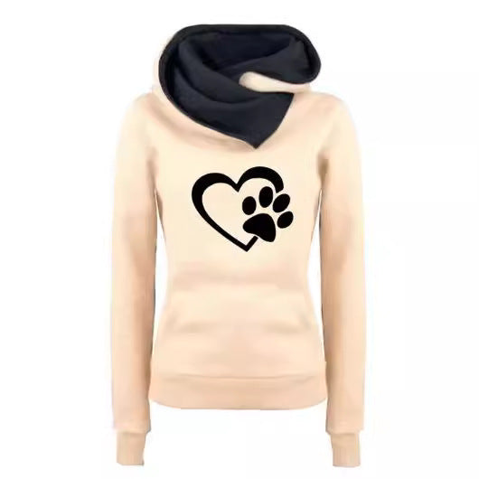 Women's Hoodie Pullover Cat's Paw Love Outdoor Sweaters