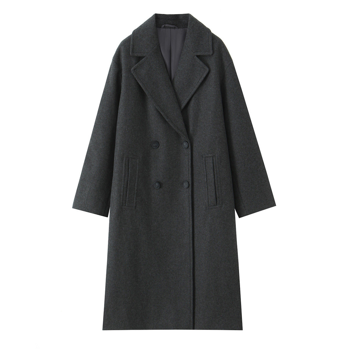 Autumn Loose Soft Double Breasted Overcoat Coats