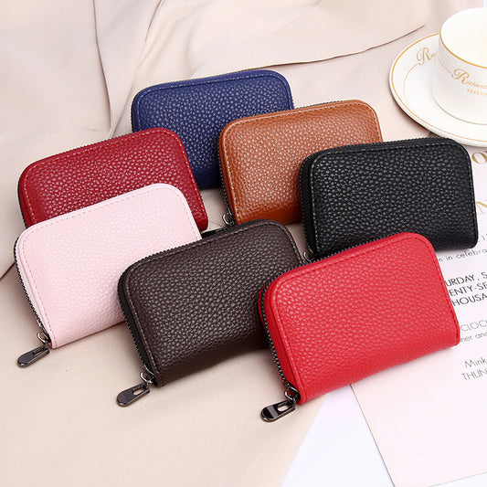 Women's Glamorous Charming Zip Organ Simple Card Holder