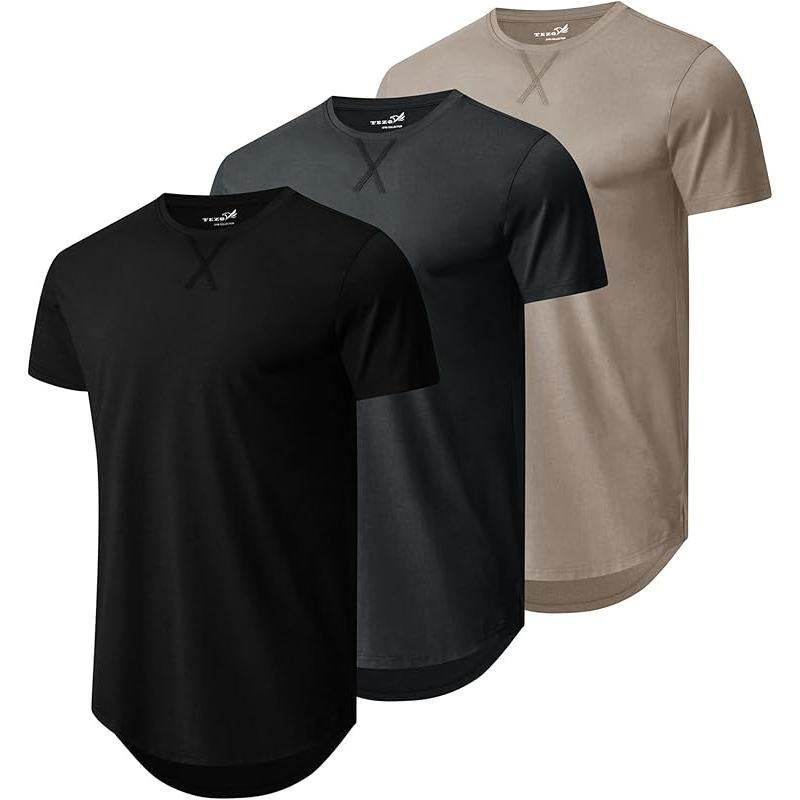Men's Round Neck Short-sleeved Shirt Summer T-shirt Blouses