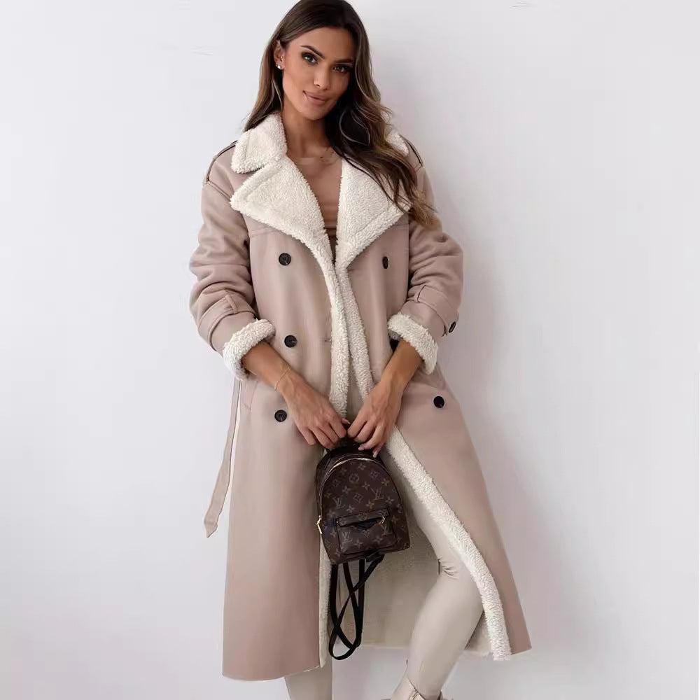 Double Wear Stand Collar Lapel Composite Coats