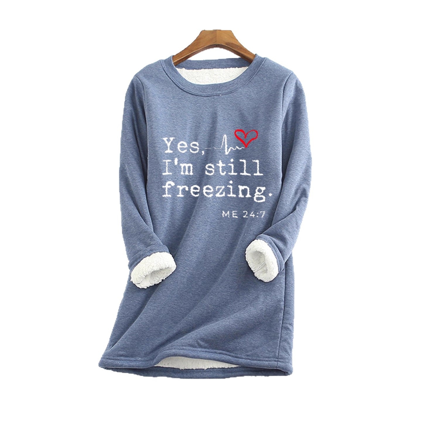 Glamorous Fleece-lined Thermal Base Printing Series Women's Sweater, Sweater