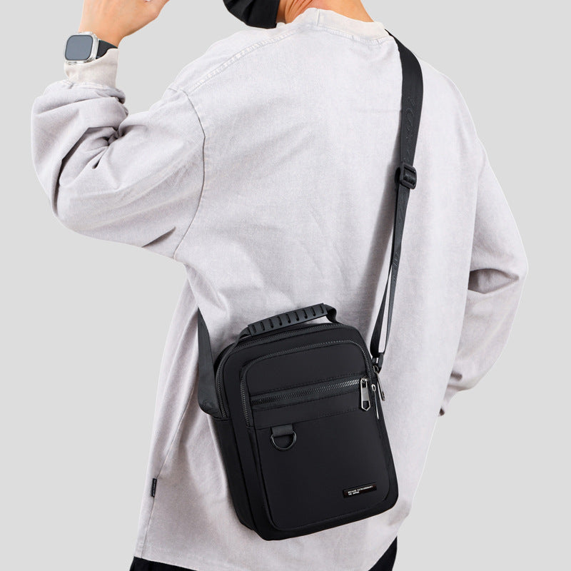 Men's Fashion Vertical Design Simple Oxford Cloth Men's Shoulder Bags