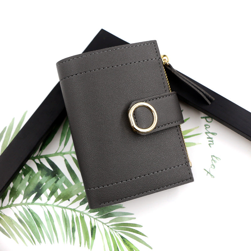 Women's Zipper Single Short Fresh Artistic Ladies Wallets