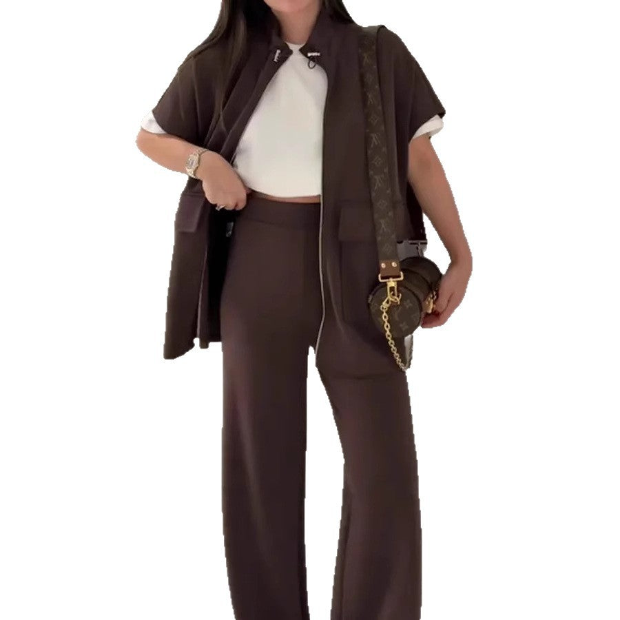 Women's Autumn Summer Solid Color Casual Loose Suits