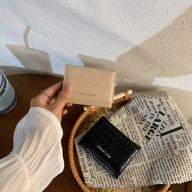 Women's Short Authentic Leather Tactile Feel Mini Ladies Wallets