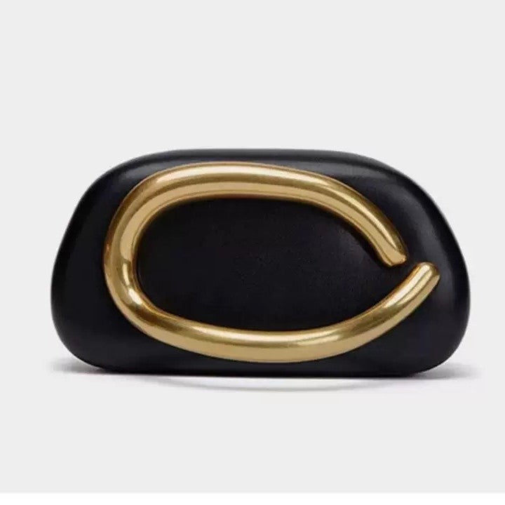 Elegant Women's Spring Golden Pearlescent Effect Evening Bags