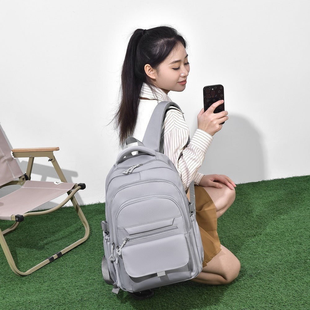 Women's & Men's & Fashion Solid Color Large Capacity Backpacks