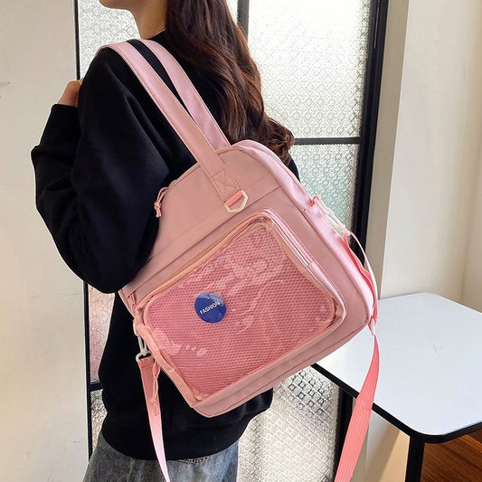 Women's Cute Fashion Transparent Large Capacity Shoulder Bags