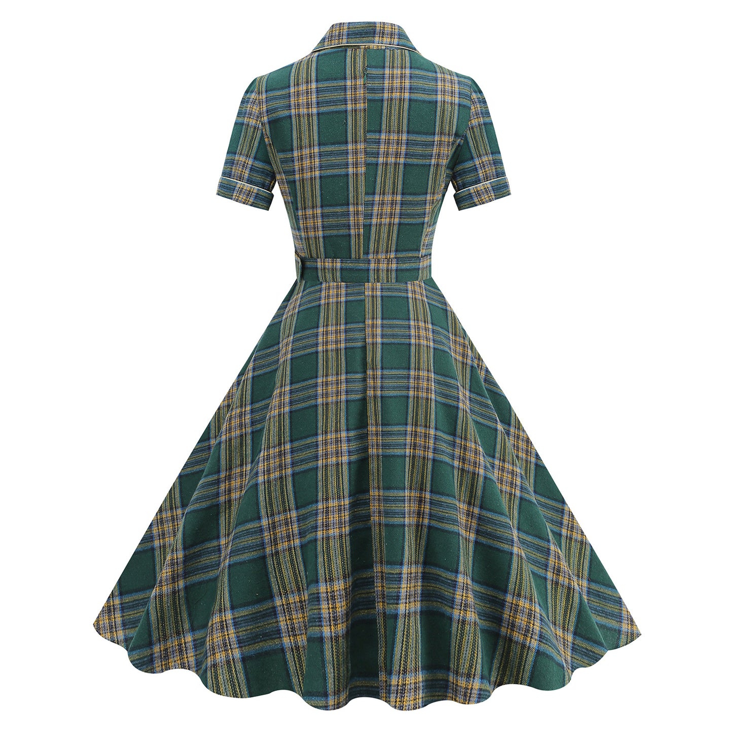 Women's Hepburn Edge Fried Street Contrast Color Collar Dresses