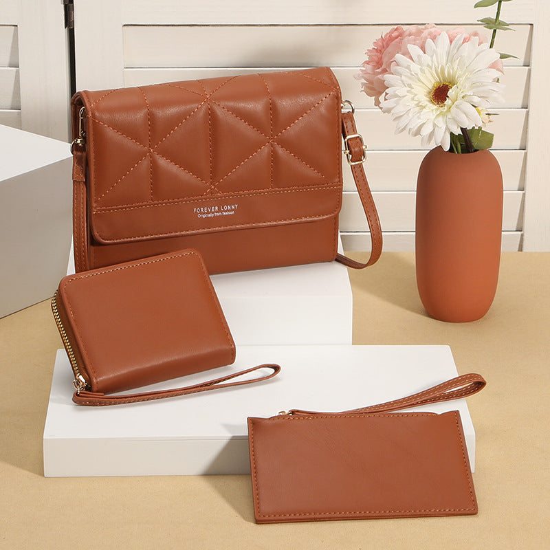 Women's Mobile Three-piece Set Design Fashionable Simple Phone Bags