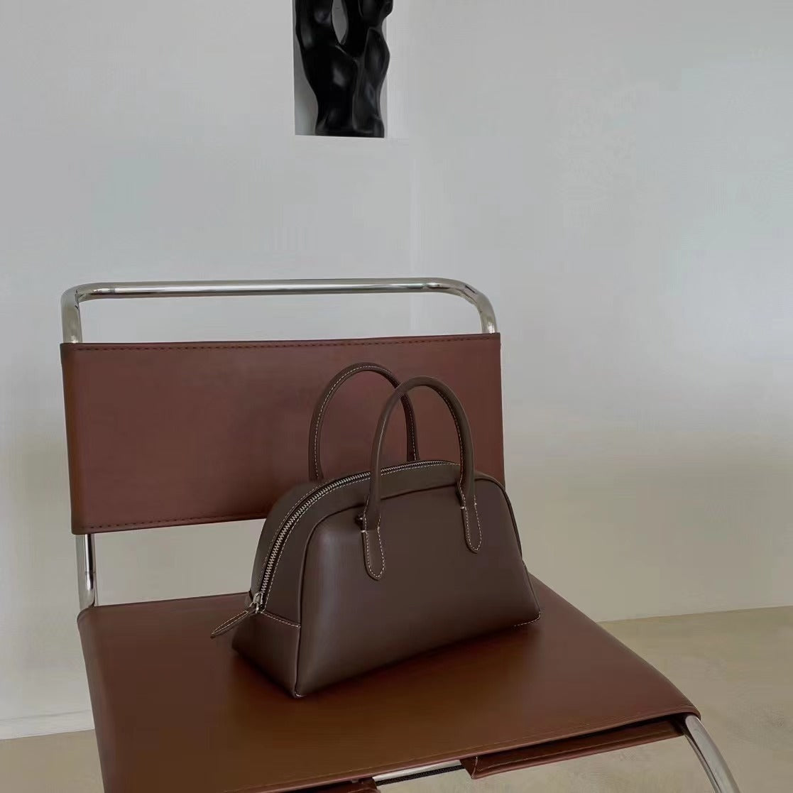 Women's Korean Style Niche Boston Leather Fashion Handbags