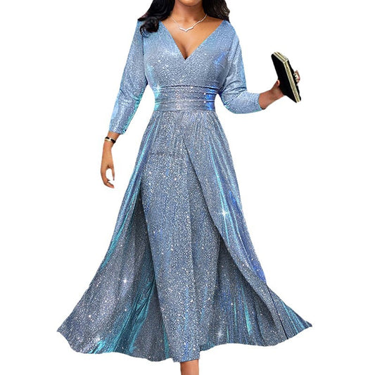 Banquet Dress Double-sided Sequined Large Tube Dresses